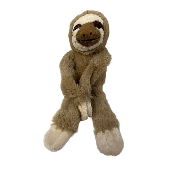 Dan Dee Sloth Animal Plush Fluffy Stuffed Toy Brown Size 11 - Picture 1 of 5